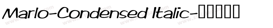 Marlo-Condensed Italic字体转换